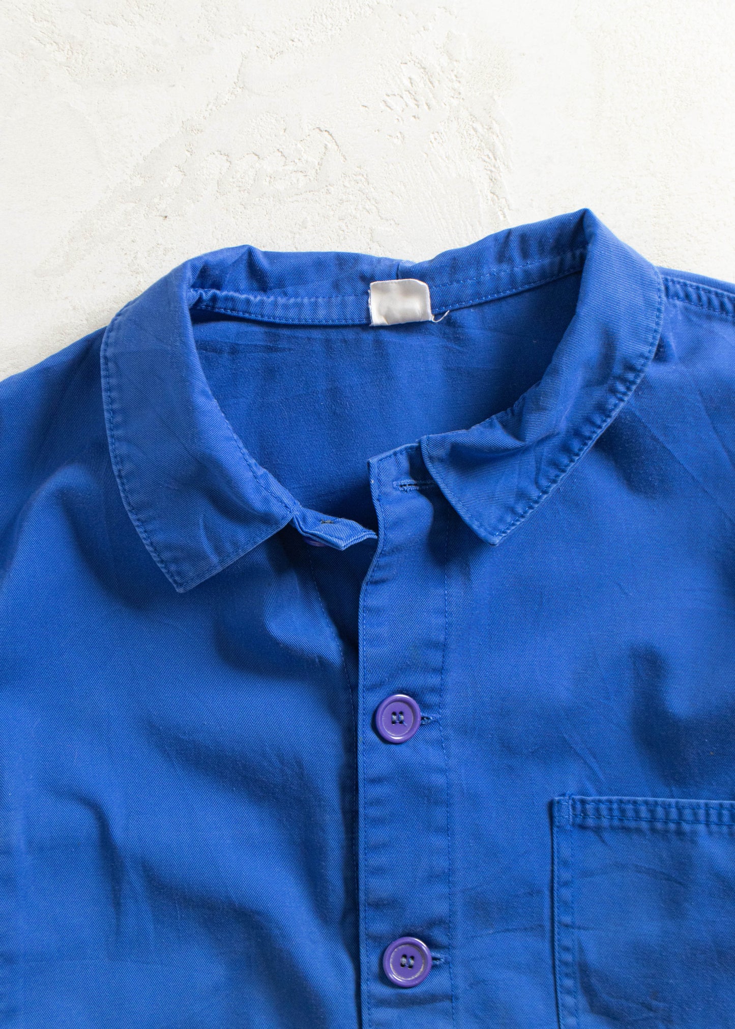 Vintage 1980s Bleu de Travail French Workwear Chore Jacket Size M/L