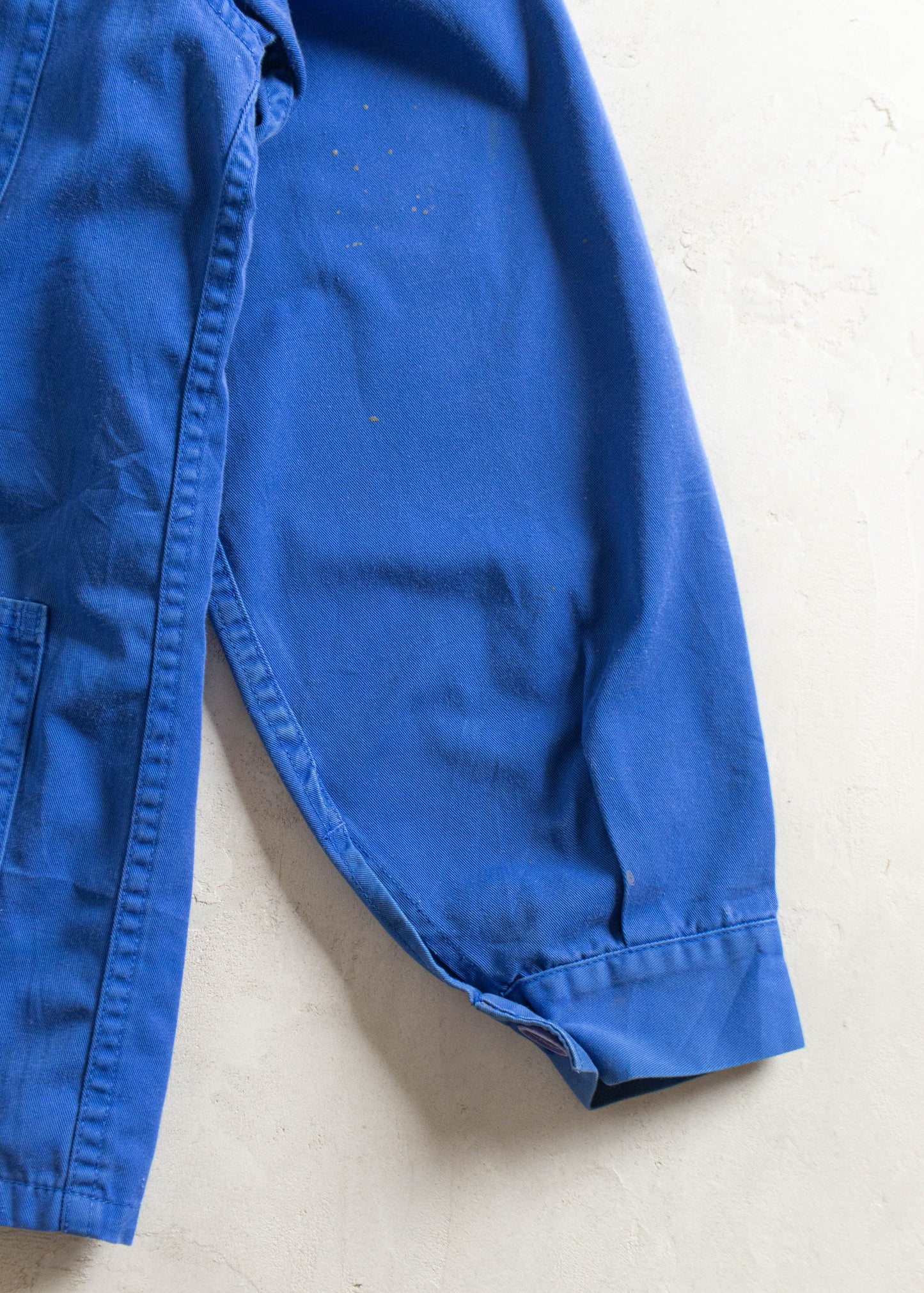 Vintage 1980s Bleu de Travail French Workwear Chore Jacket Size M/L