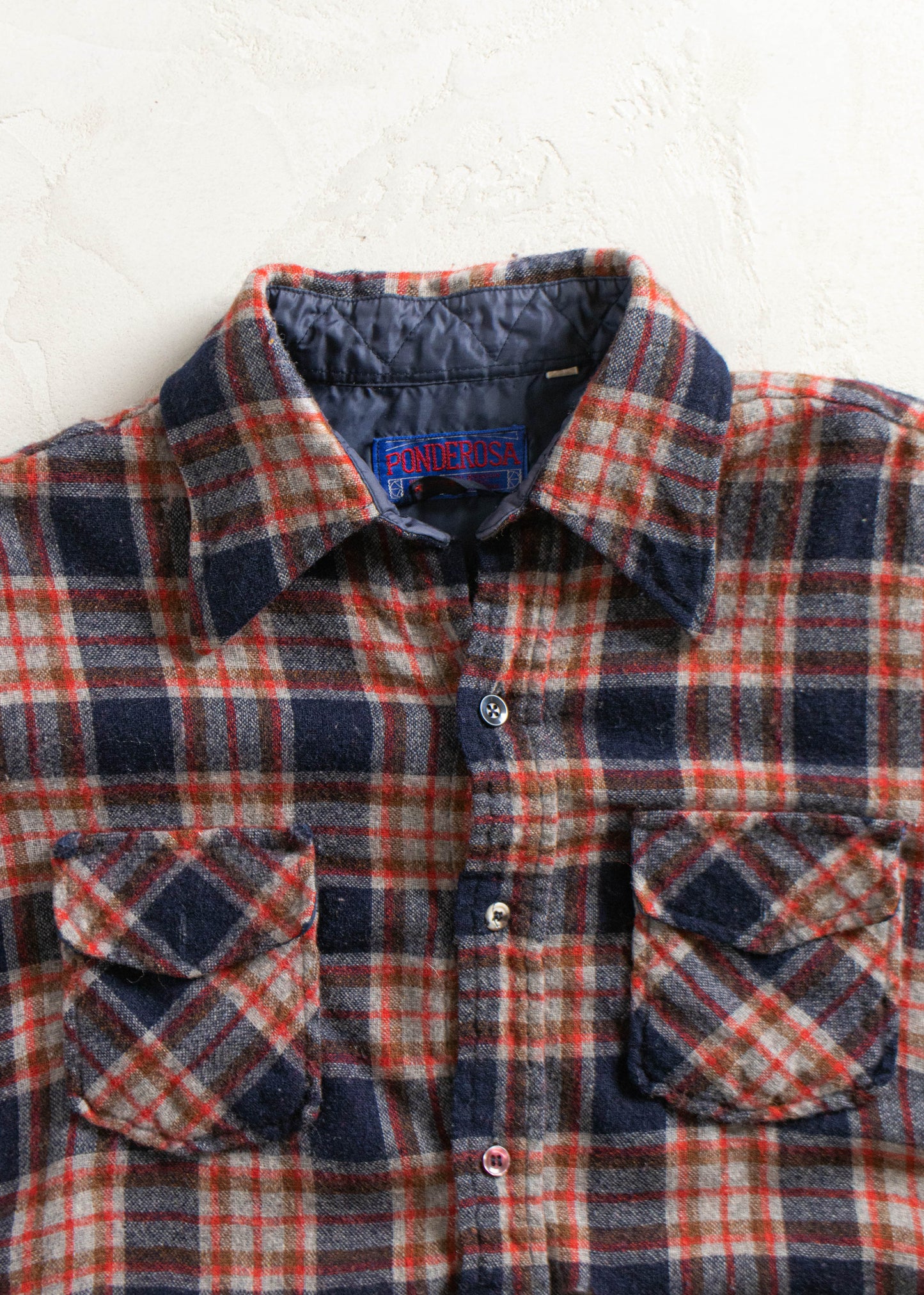 Vintage Wool Flannel Button Up Shirt Size M/L