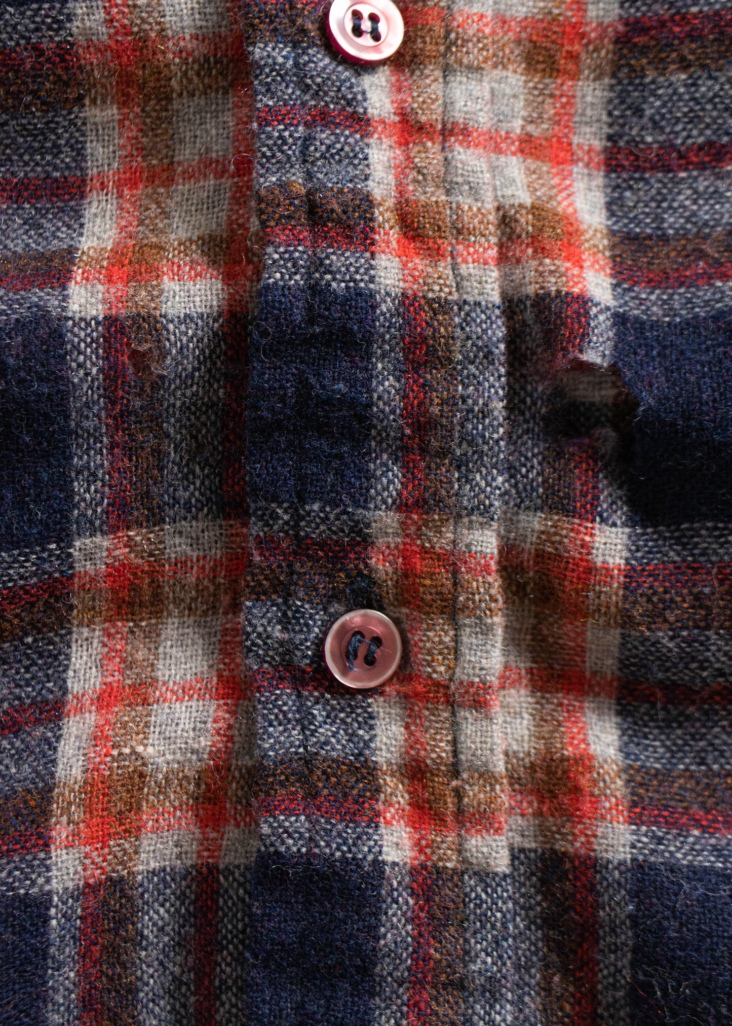 Vintage Wool Flannel Button Up Shirt Size M/L