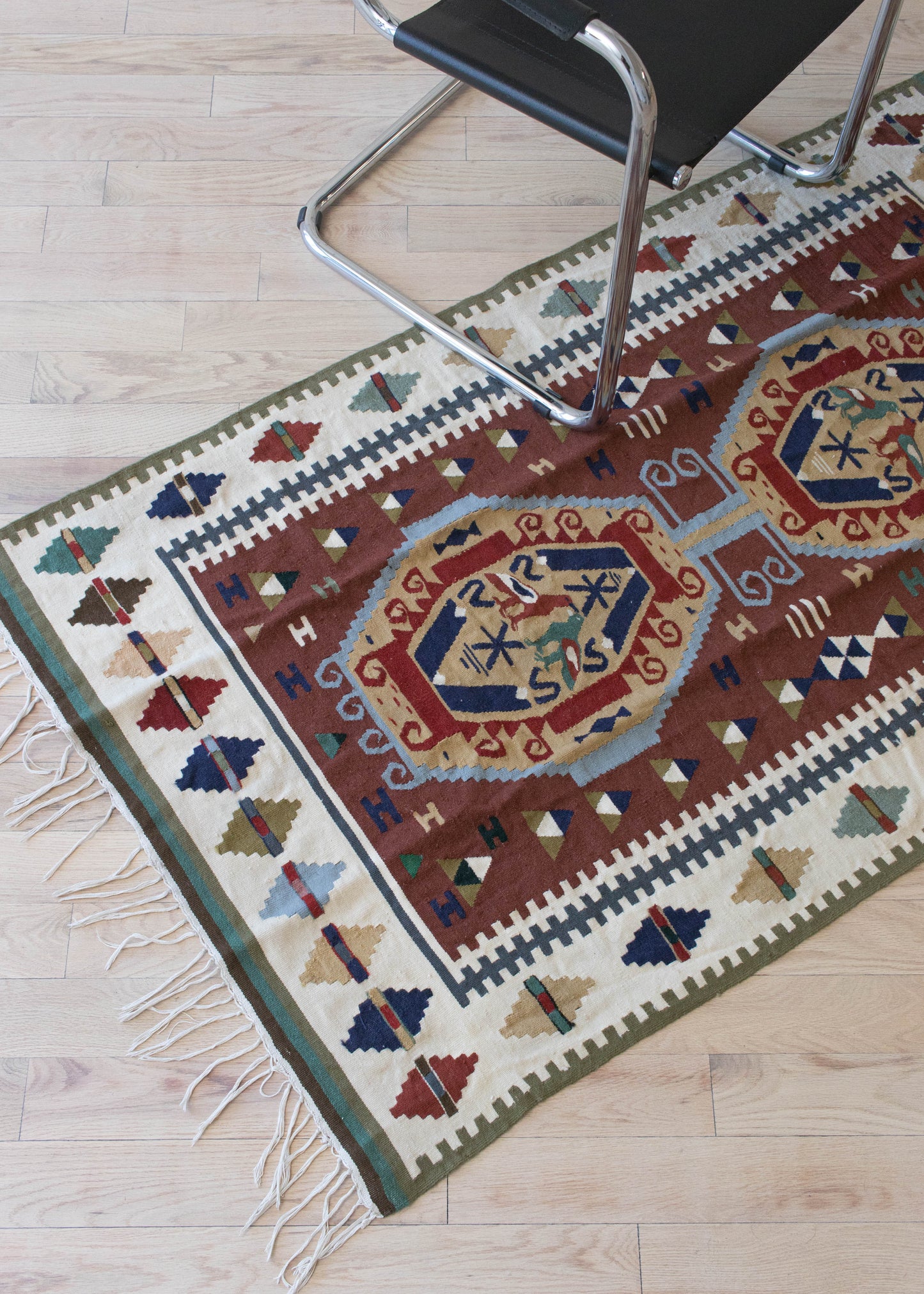 Vintage Geometric Pattern Area Rug