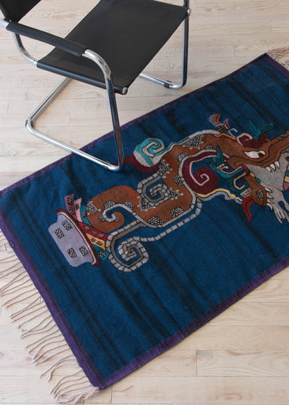 Vintage Dragon Pattern Area Rug