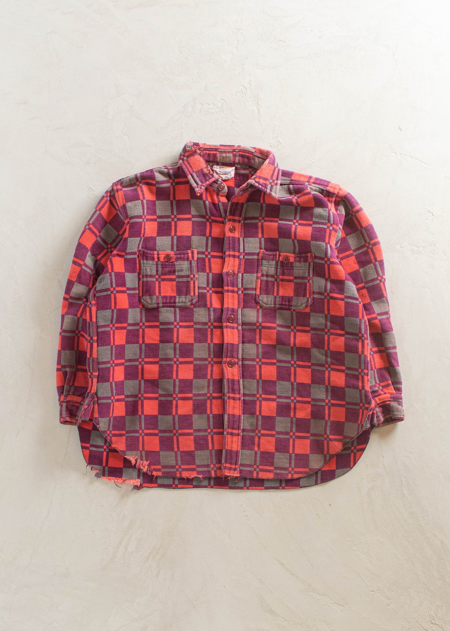 1980s Champion Flannel Button Up Shirt Size L/XL