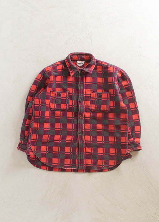 1980s Champion Flannel Button Up Shirt Size M/L