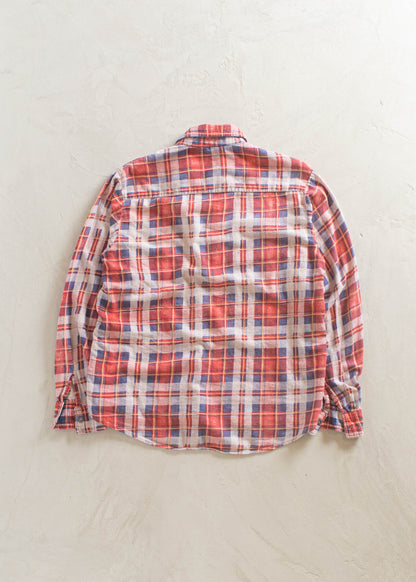 1980s Cotton Flannel Button Up Shirt Size 2XS/XS