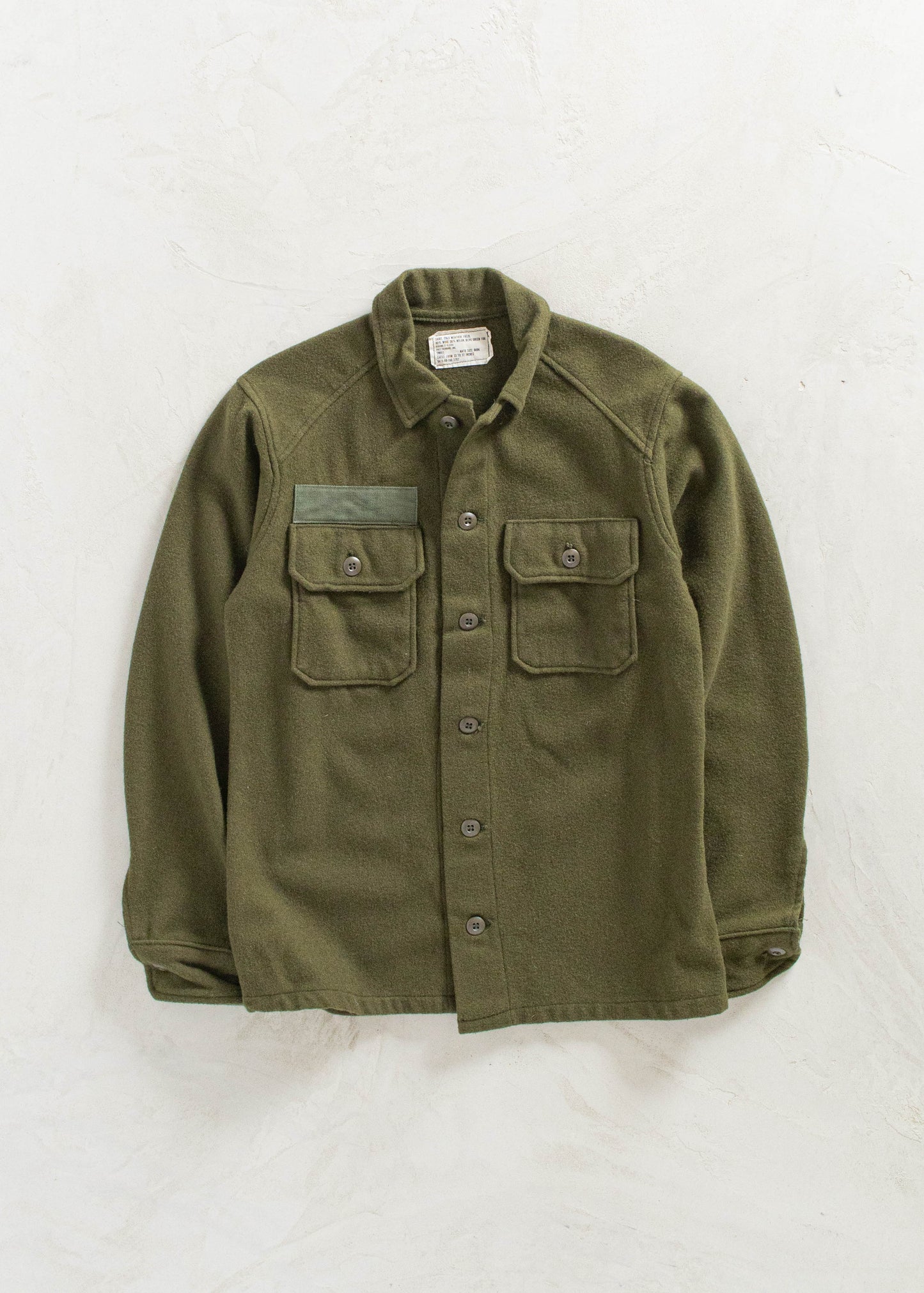 Vintage Military OG 108 Wool Button Up Shirt Size XS/S