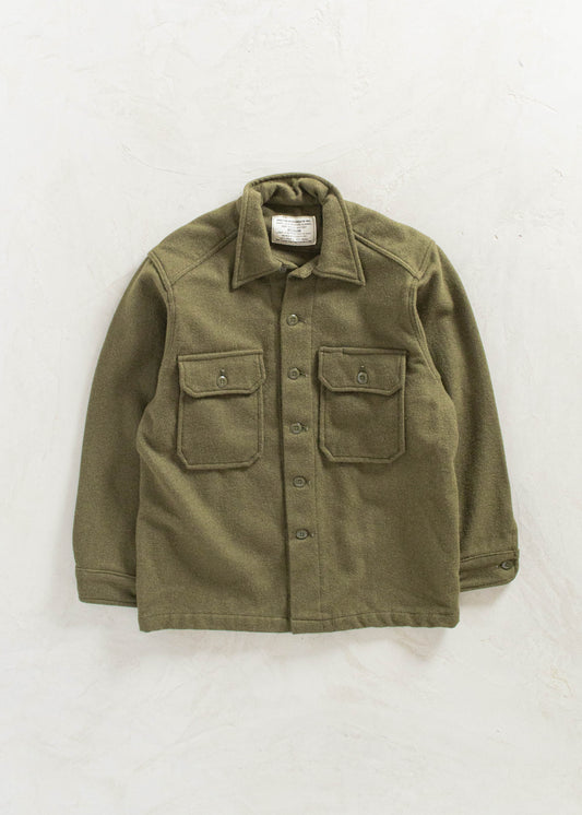 Vintage Military OG 108 Wool Button Up Shirt Size S/M