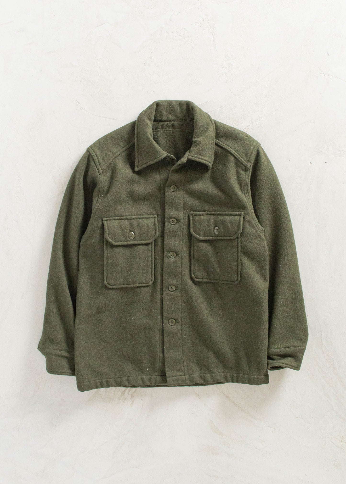 Vintage Military OG 108 Wool Button Up Shirt Size S/M