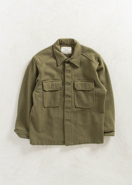 Vintage Military OG 108 Wool Button Up Shirt Size M/L