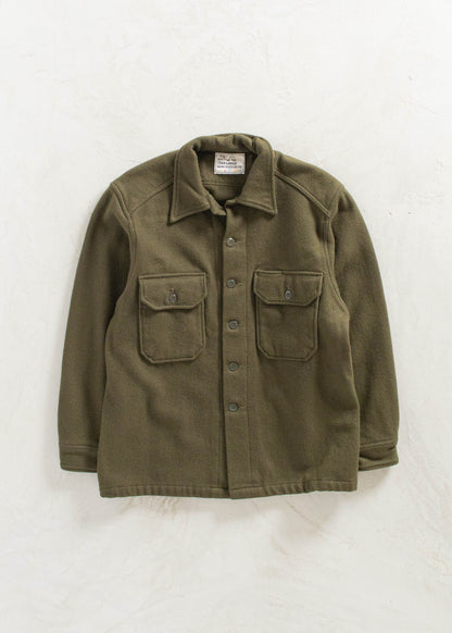 Vintage Military OG 108 Wool Button Up Shirt Size M/L