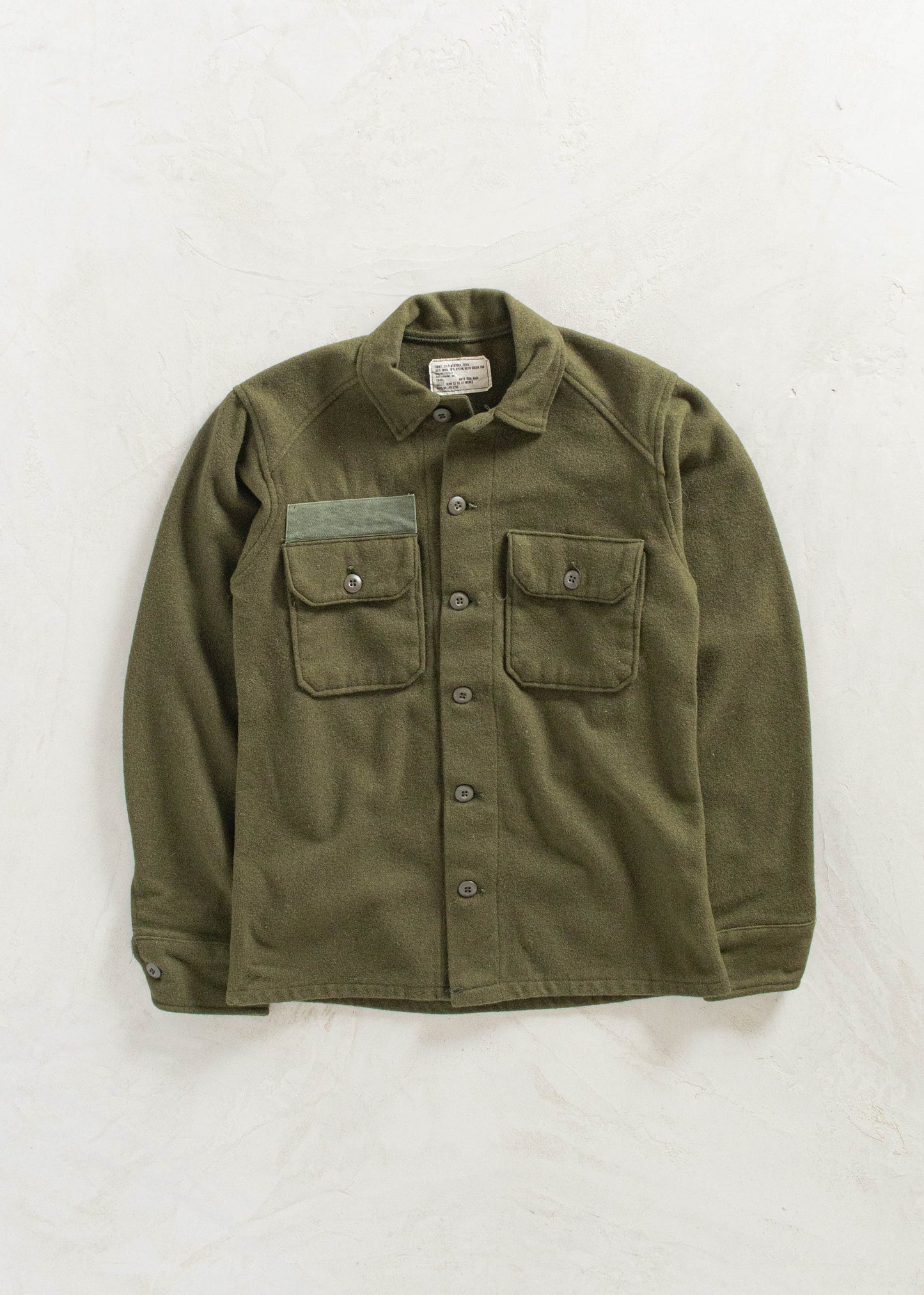 Vintage Military OG 108 Wool Button Up Shirt Size XS/S