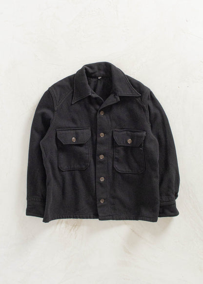 Vintage Military Overdyed Wool Button Up Shirt Size XS/S