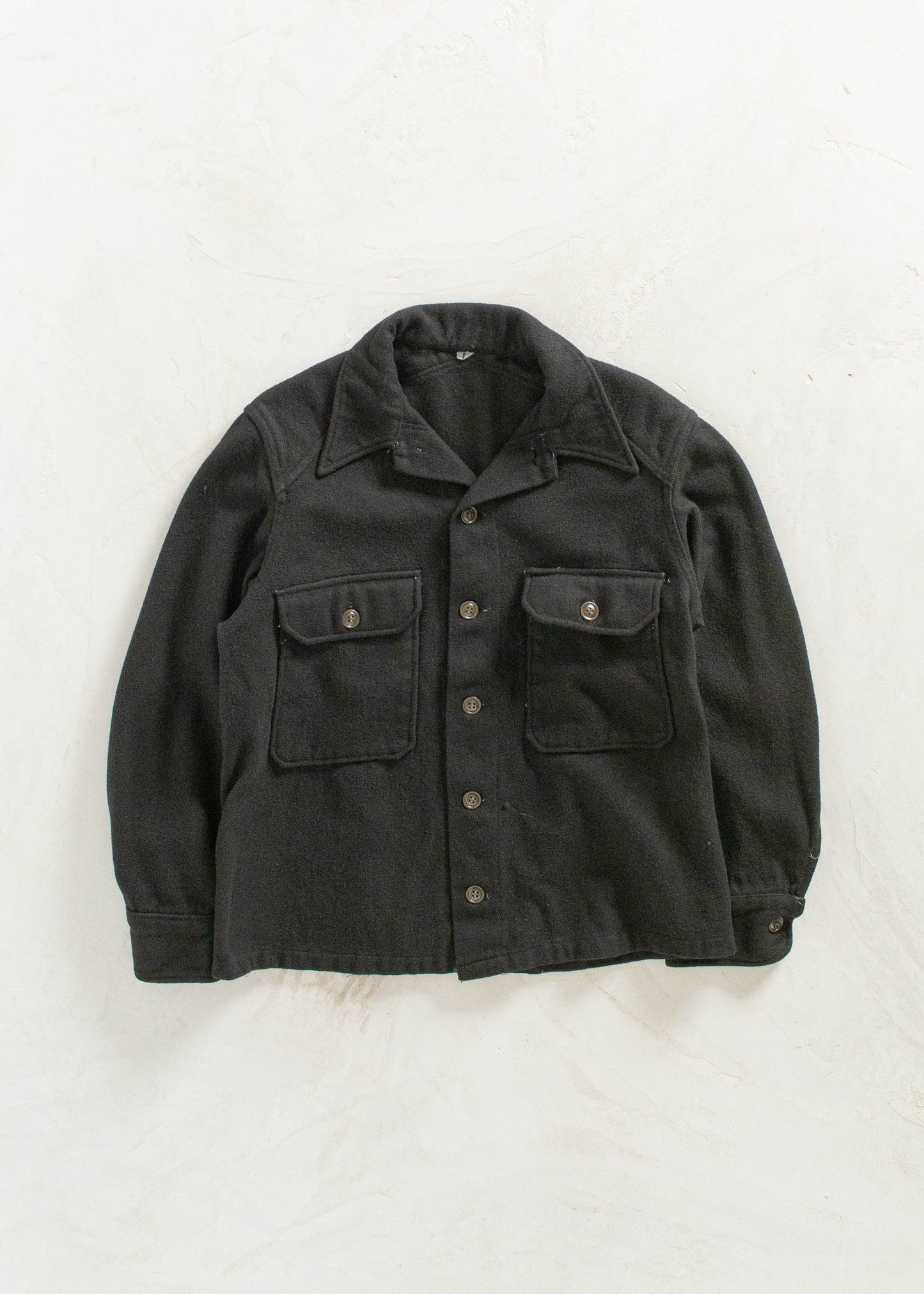 Vintage Military Overdyed Wool Button Up Shirt Size XS/S