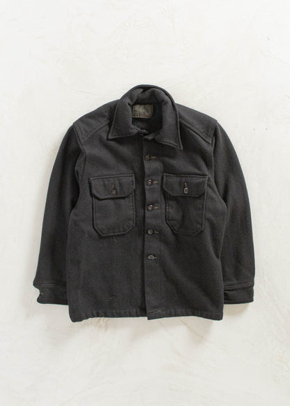 Vintage Military Overdyed Wool Button Up Shirt Size S/M