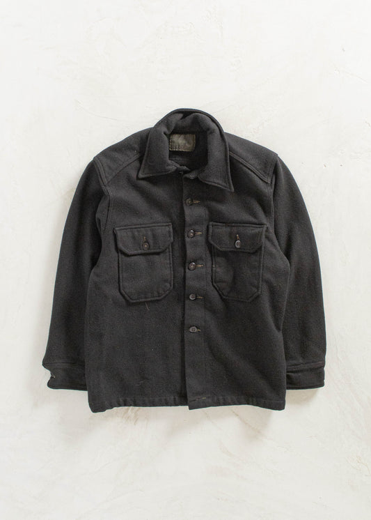 Vintage Military Overdyed Wool Button Up Shirt Size S/M