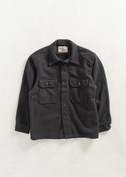 Vintage Military Overdyed Wool Button Up Shirt Size M/L