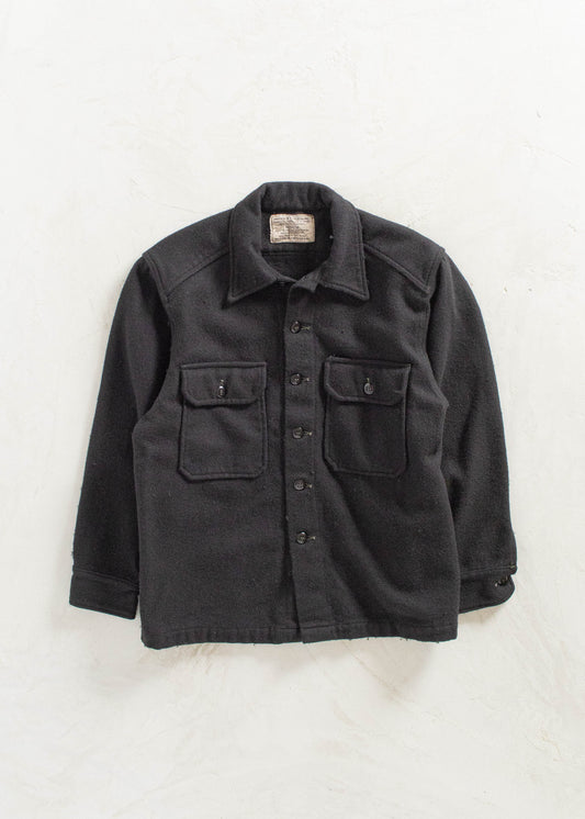 Vintage Military Overdyed Wool Button Up Shirt Size M/L