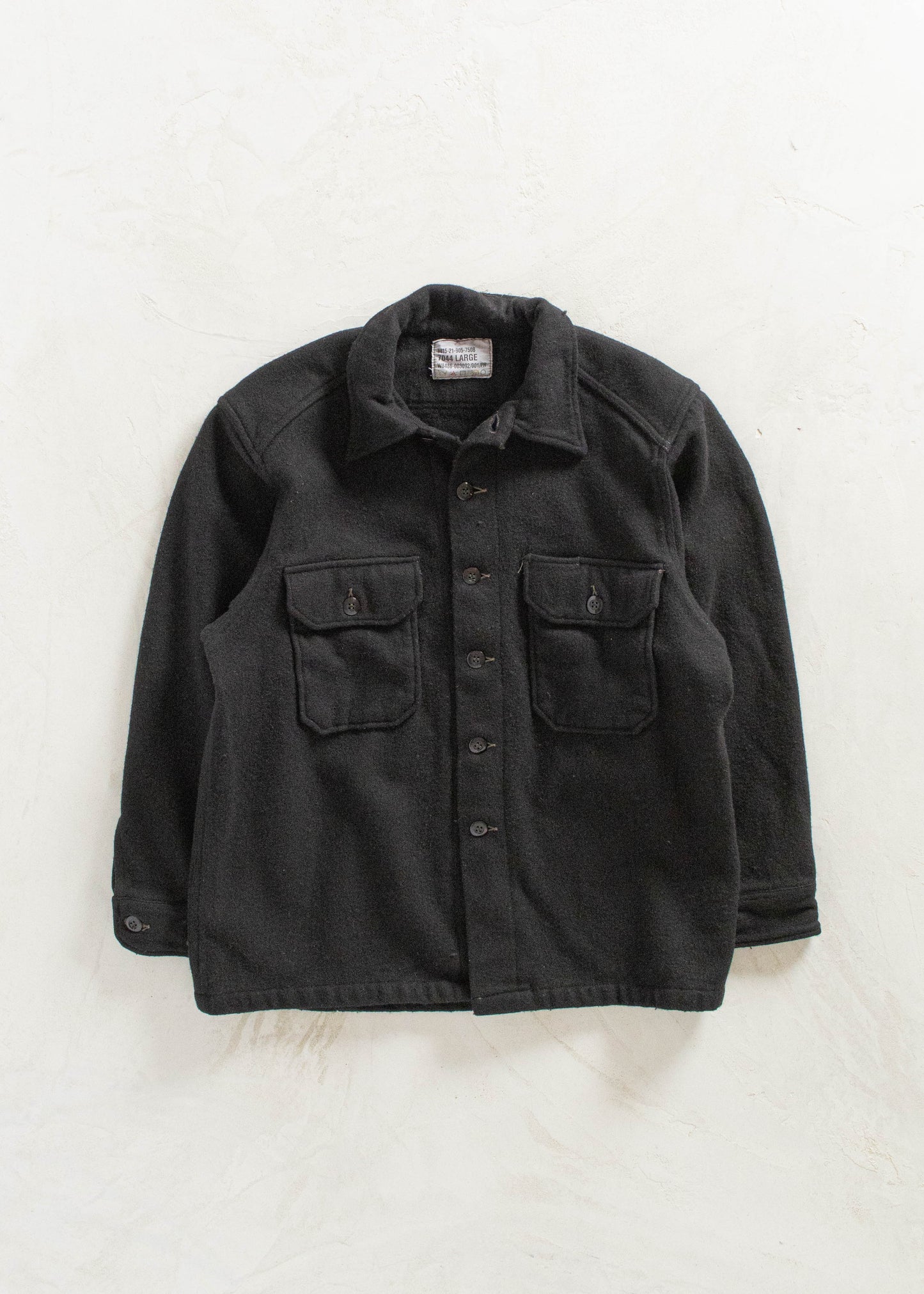 Vintage Military Overdyed Wool Button Up Shirt Size M/L