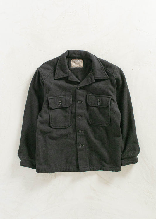 Vintage Military Overdyed Wool Button Up Shirt Size M/L