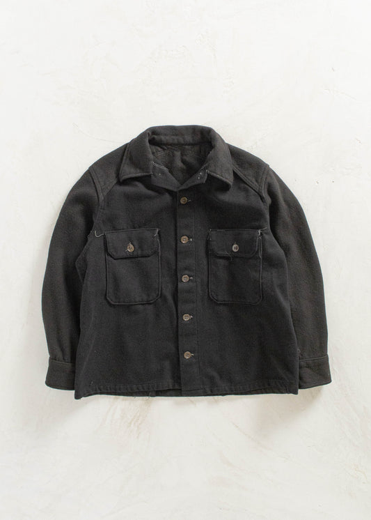 Vintage Military Overdyed Wool Button Up Shirt Size M/L