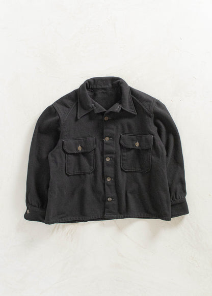 Vintage Military Overdyed Wool Button Up Shirt Size M/L