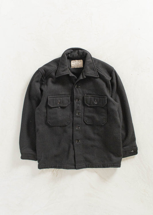 Vintage Military Overdyed Wool Button Up Shirt Size M/L