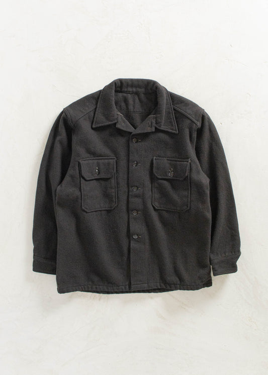 Vintage Military Overdyed Wool Button Up Shirt Size L/XL