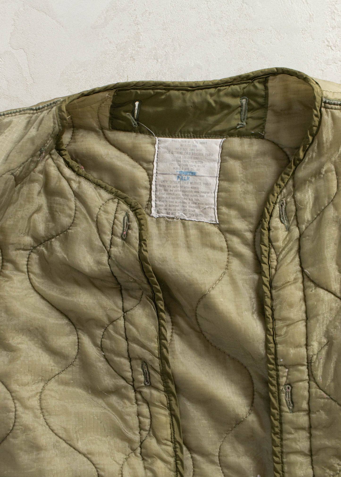 Vintage 1980s Military M-65 Quilted Liner Jacket Size XL/2XL