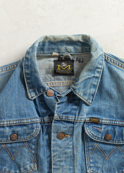 Vintage 1970s Maverick Selvedge Trucker Denim Jacket Size XS/S