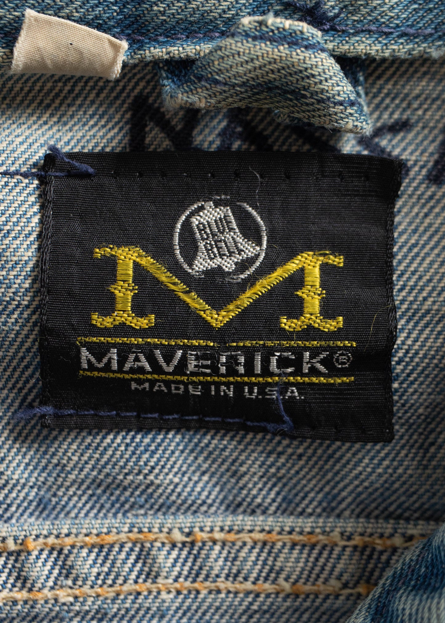 Vintage 1970s Maverick Selvedge Trucker Denim Jacket Size XS/S