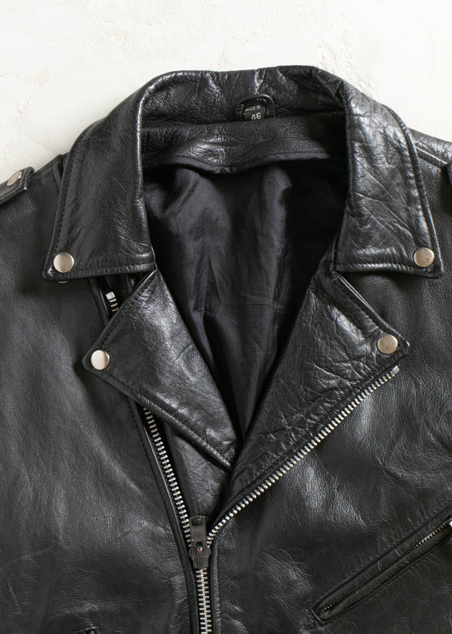 Vintage Leather Motorcycle Jacket Size L/XL