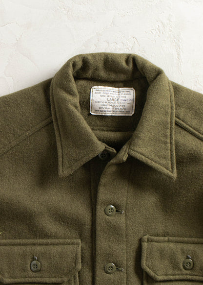 Vintage Military OG 108 Wool Button Up Shirt Size L/XL