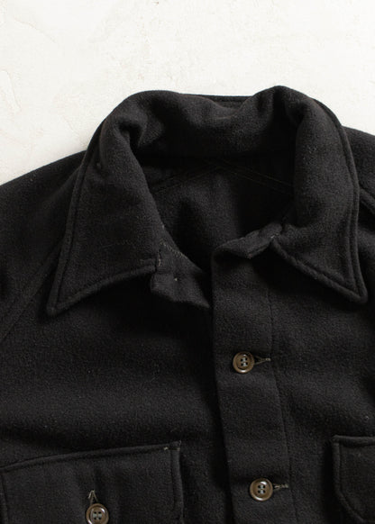 Vintage Military Overdyed Wool Button Up Shirt Size M/L