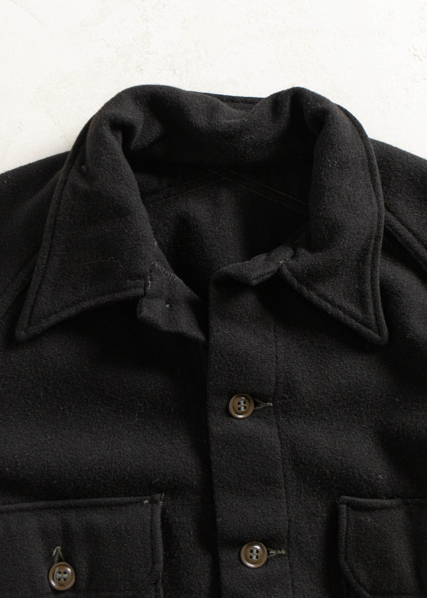 Vintage Military Overdyed Wool Button Up Shirt Size M/L