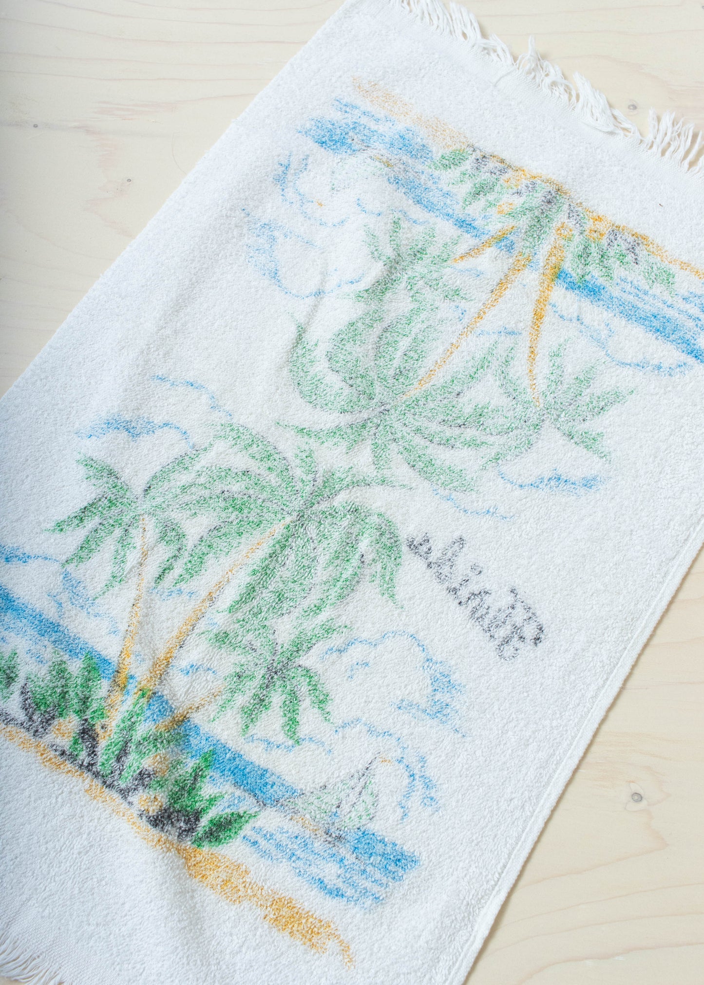 Vintage 1970s Florida Hand Towel