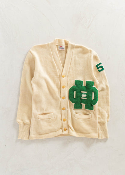 Vintage 1960s Campus Varsity Letterman Wool Cardigan Size S/M