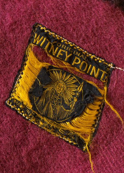 1960s Whitney Point 3.5 Point Wool Blanket Size Twin