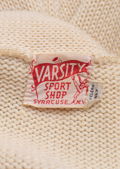 1950s Sport Shop Varsity Letterman Cardigan Size S/M