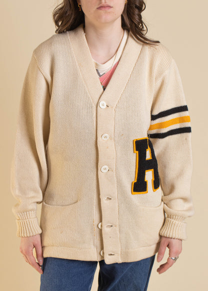 1950s Sport Shop Varsity Letterman Cardigan Size S/M