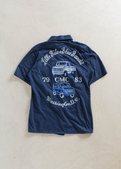 1980s GMC Chainstitched Short Sleeve Button Up Shirt Size S/M