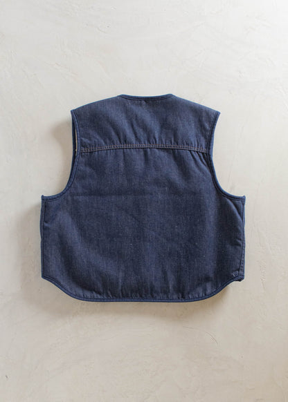 1970s Sears Western Wear Sherpa Lined Denim Vest Size XL/2XL