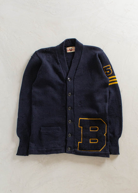 1960s Trojan Athletic Varsity Cardigan Size S/M