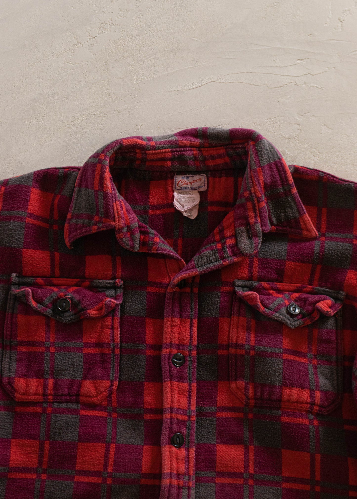 1980s Champion Flannel Button Up Shirt Size M/L