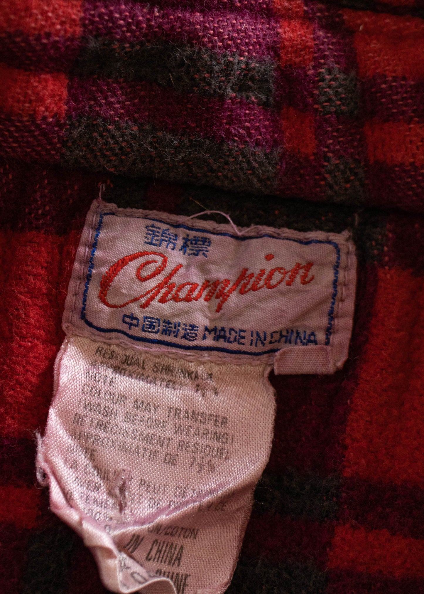 1980s Champion Flannel Button Up Shirt Size M/L