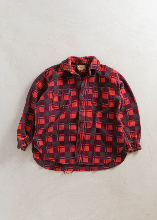 1980s Champion Flannel Button Up Shirt Size M/L