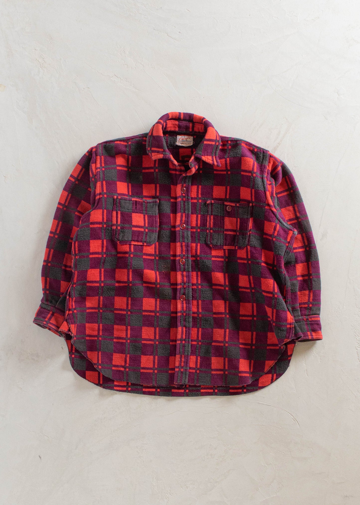 1980s Champion Flannel Button Up Shirt Size M/L