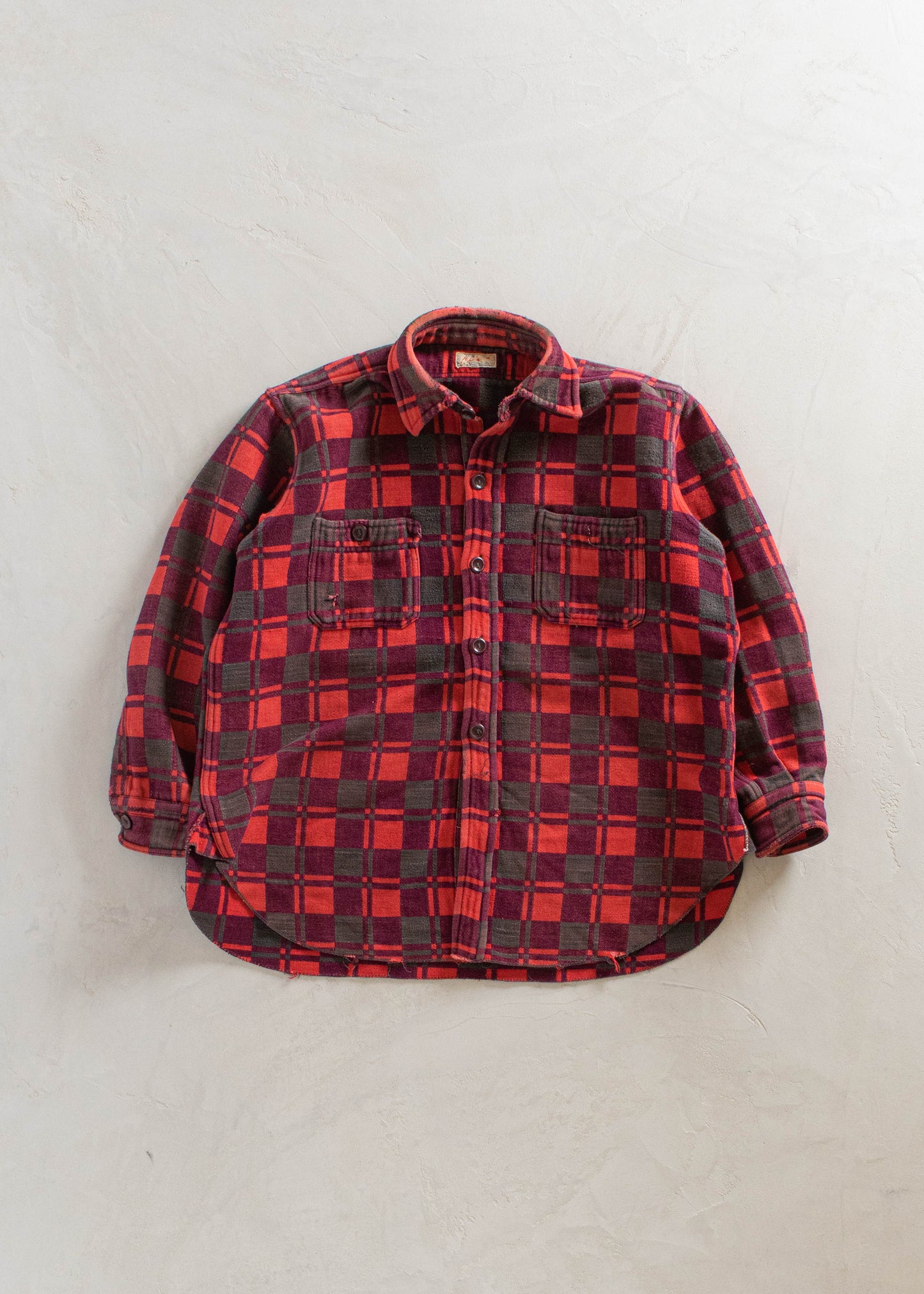 1980s Champion Flannel Button Up Shirt Size M/L