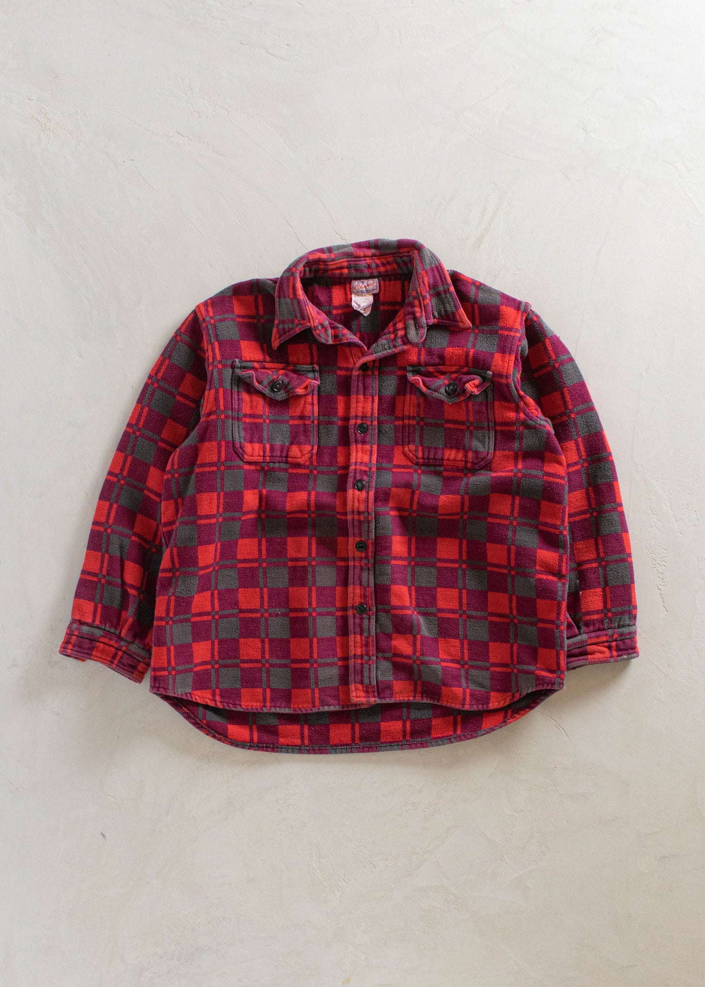 1980s Champion Flannel Button Up Shirt Size M/L