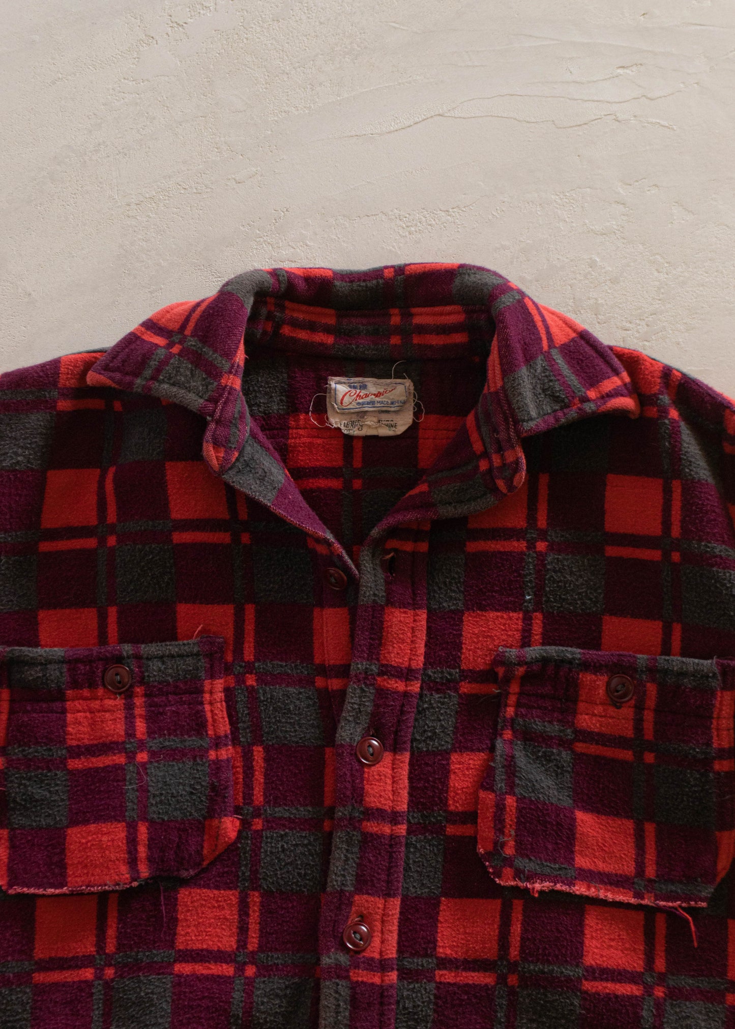 1980s Champion Flannel Button Up Shirt Size M/L