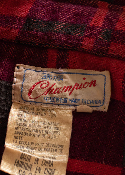 1980s Champion Flannel Button Up Shirt Size S/M